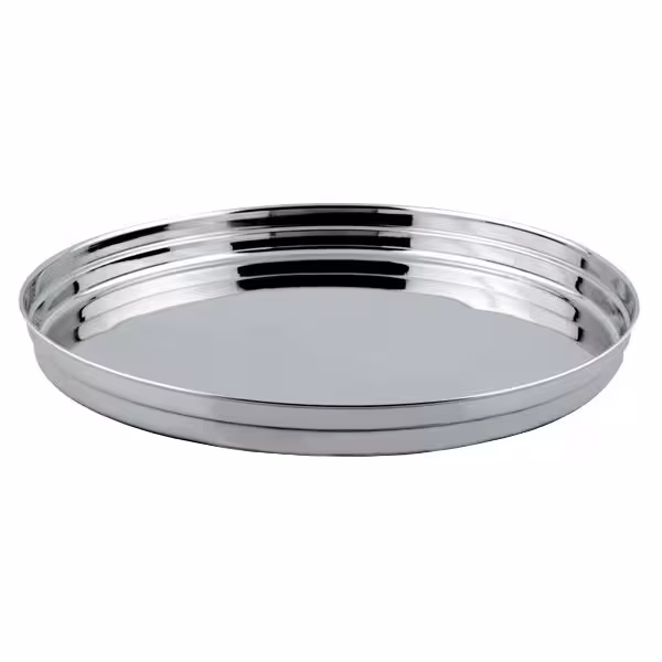 Servírovací tác - Nerezová ocel - Ø 32 cm - s okrajem