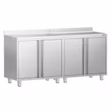 Arbeitsschrank - für Kaffeemaschine - 2000x600mm - mit 4 Flügeltüren & Aufkantung