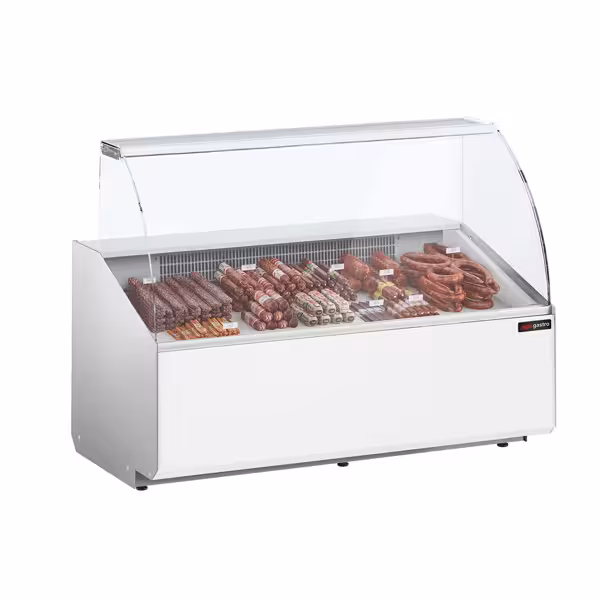 Banco gastronomia professionale serve-over - 1568x979mm - 324 L - Pannello frontale Bianco