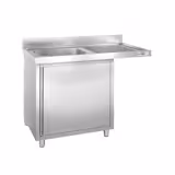 Armoire lave-vaisselle - 1200x700mm - inox - avec 1 bac à gauche