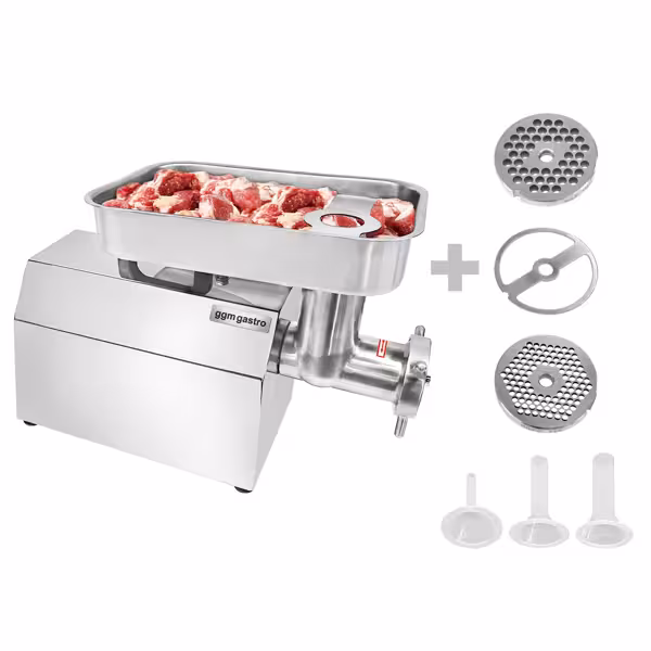 Tritacarne elettrico professionale - n.22 - 480kg/h - 1,1kW - piastra 4,5mm