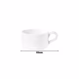 (6 pcs) SELTMANN WEIDEN | BLUES Series Espresso Cups – Porcelain, White – 90 ml