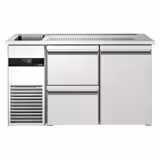 Comptoir de bar réfrigéré PREMIUM - 1550x700 mm - 1 porte et 2 tiroirs