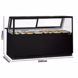 Kühltheke KAISA - 2000mm - Doppelverglasung - Schwarz