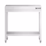 Mesa de trabajo de acero inox.  PREMIUM - 0,6 m - con estante inferior