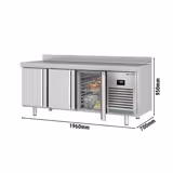 Vrieswerkbank PREMIUM PLUS - 1960x700mm - met 3 deuren - opstand
