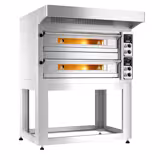 Cuptor electric pentru pizza – 6+6 x 33 cm – cu acționare manuală – include hotă și suport