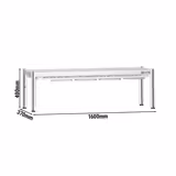 Warmhoudbrug - keramisch - 1600x370mm - 1,4kW - 1 verwarmd niveau - in hoogte verstelbaar