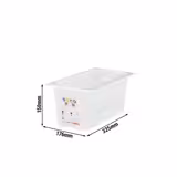 (6 pièces) CAMBRO | SafeTrak - Récipients en polypropylène GN 1/3 - laiteux - Hauteur : 150mm