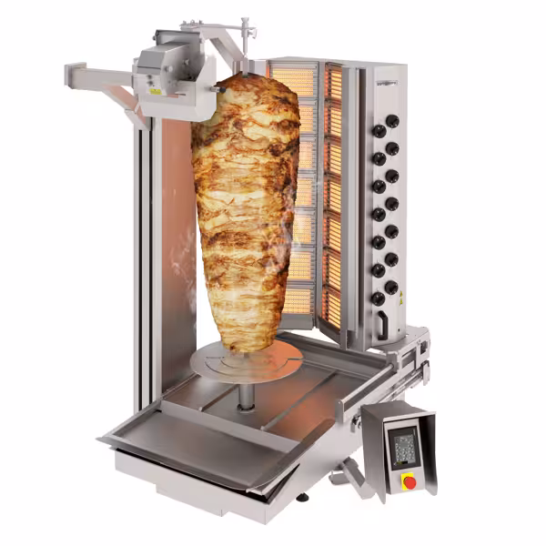Gas Automatic Doner Kebab Grill - 14 Burner - up to 280kg - 37.24kW