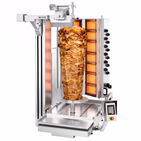 Gas Automatic Doner Kebab Grill - 14 Burner - up to 280kg - 37.24kW