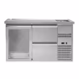 Banco Spillatura Birra PREMIUM PLUS - 1550x700mm - 1 Porta in vetro & 2 Cassetti