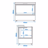 Flaschenkühltruhe - 279 Liter - Schwarz