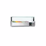 Countertop Prep Well / Refrigerated Topping Unit PREMIUM - with LED Lighting - 1200x335mm - 5x GN 1/4