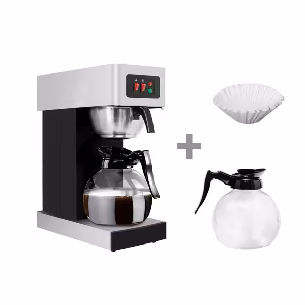 Koffiezetapparaat - filterkoffie - 1,8L - met 1 warmhoudplaat - incl. 2 glazen kannen