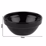 (12 stuks) Dompelbakjes - FRIENDLY - PET - 50 ml - rond - Ø 75mm - Zwart