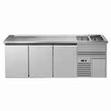 Comptoir de bar réfrigéré Premium PLUS - 2500x700mm - 3 portes	