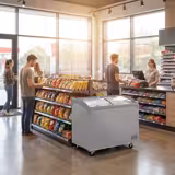 Pultový mrazák - 1030x650 mm - 209 l - Se 2 posuvnými skleněnými víky