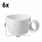 (12 pcs) LUX | Coffee Cup Maastricht - 160ml - Ivory