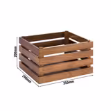 Wooden Box - SUPERBOX - Height: 200mm - suitable for GN 1/2 - Brown - 350x290mm