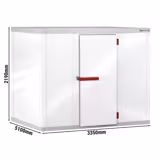 Commercial Walk-In Freezer Room - 3350x5100mm - 30,10m³ (30100L)