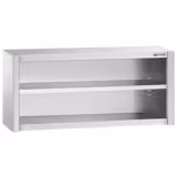 Pensile a giorno in acciaio inox PREMIUM - 1400x400mm - a giorno (senza ante) - 650mm di altezza