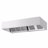 Hotte à adosser professionnelle - Profondeur 1100 - 2600mm - sans moteur - avec filtres et éclairage