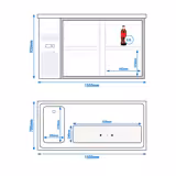 Direct Draw Beer Dispenser / Kegerator PREMIUM PLUS - 1550x700mm - 4 Drawers
