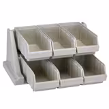 CAMBRO Versa Organiser - klein schap met 6 bakken - 511x488mm - grijs gespikkeld