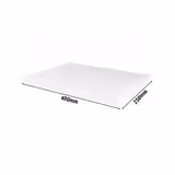 Snijplank - 250x400mm - Dikte: 20mm - HACCP-conform - Polyethyleen - Wit - Antislipvoetjes - Vaatwasmachinebestendig