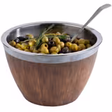 Barrel - 2-piece Set - Stainless Steel & Melamine - 3L - round - Ø 260mm - 260x260mm - Depth: 160mm - Brown