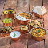 (6 uds) Olla recta con tapa - MUMBAI - Acero inoxidable - 0,3L - Ø 90mm - Altura: 55mm - Cobre - 90x90x55mm