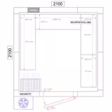 Kit rayonnage en aluminium - En U - Profondeur:360mm - Capacité de charge:600kg