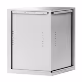 Narożna szafka ścienna ze stali nierdzewnej – 700 x 700 mm – z drzwiami skrzydłowymi – wysokość: 800 mm