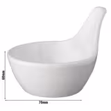 (20 kom) Mini posuda za umake - GOURMET - Melamin - 50 ml - četvrtasta - 70x70 mm - Bijela