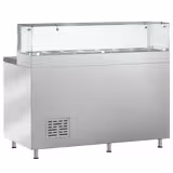 Saladette PREMIUM - 1510mm - 2 Türen - mit Glasaufsatz für 7x GN 1/3