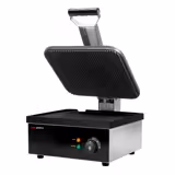 Parilagrilli / paninigrilli - 2,2 kW - levyt: alalevy sileä & ylälevy uritettu - Paistoala: 350x330 mm
