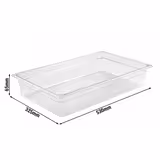 (6 pcs) Polycarbonate Container GN 1/1- Clear - 13L - Depth: 100mm