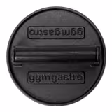 Prensa para hamburguesas manual - Hierro fundido - Ø150mm - lisa - Negro