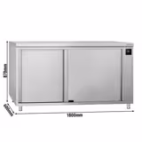 Commercial Hot Cupboard ECO - 1800x600mm - with pass-through & sliding doors - digital