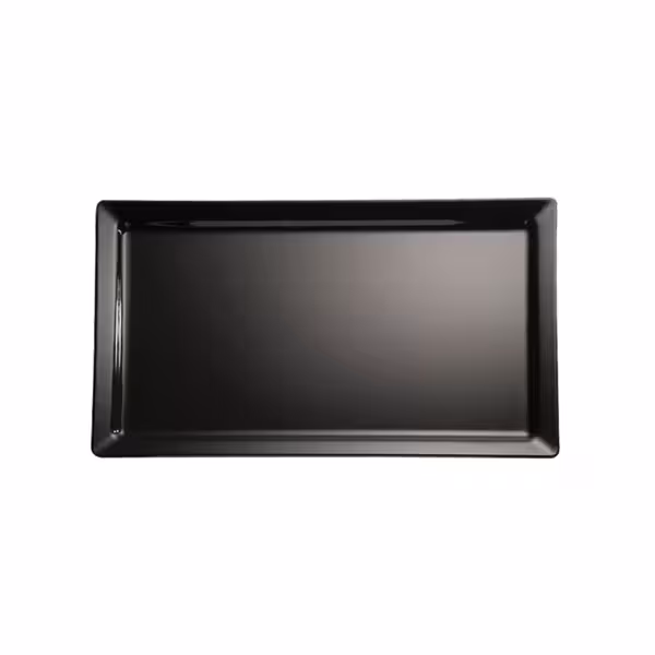 (6 Stück) GN-Tablett 1/4 - PURE - Melamin - Höhe: 30mm - Schwarz