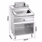 Scaldapatate professionale - 1x GN 1/1 - 1kW - resistenza in ceramica - con supporto