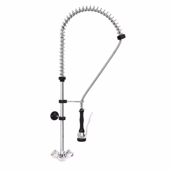 Fali előmosó zuhany PREMIUM PLUS [1000] - mit kétgombos csaptelep, rögzítő rúd & falikonzol - 1070 mm