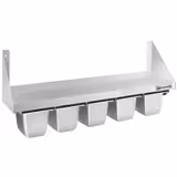 Stainless Steel Gastronorm Wall Shelf – 1000x300 mm - for 5x GN 1/6 containers - rails included