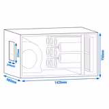 Geurfilterkast met motor - 4400m³/u - met voorfilter & koolstoffilter - incl. beschermpaneel
