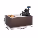 Kühlschrank Edelstahl PREMIUM - GN 2/1 - 700 Liter - mit 2 Glashalbtüren