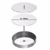 Hamburgatrice manuale professionale - 2 formati - Acciaio inox - Ø100mm - Ø150mm - incl. stampo per hamburger Ø100+150mm