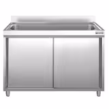 Commercial Pot Wash Sink Unit with Cabinet – 1400 × 600 mm – Single Bowl (1200 × 400 mm)