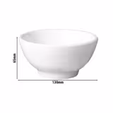 (6 st) Skål - PURE - melamin - 0,3 l - fyrkantig - 130x130x65 mm - stapelbar - vit