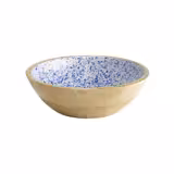 (6 Stück) Schale - MANGO - Holz - 1,1 Liter - Ø 240mm - Weiß-Blau
